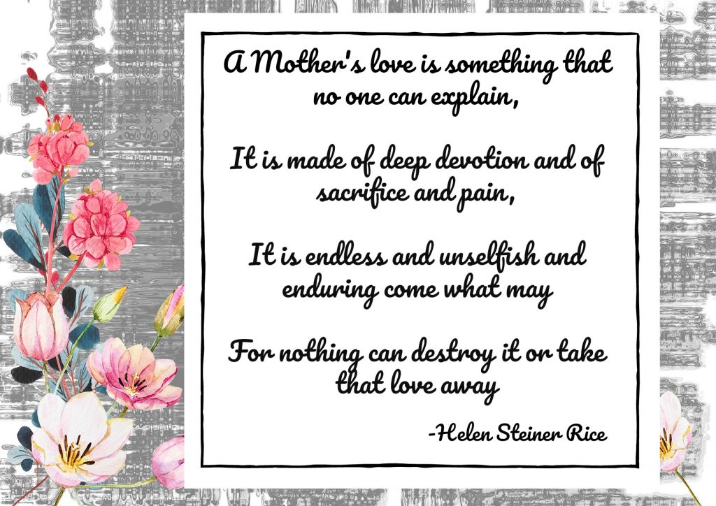 A Mother #39 s Love Poem by Helen Steiner Rice Melanie #39 s Library